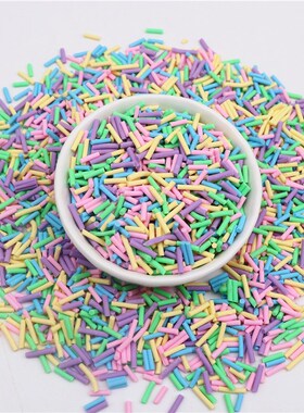 Colourful Mix Cylindrical Polymer Clay Slices Sprinkles for