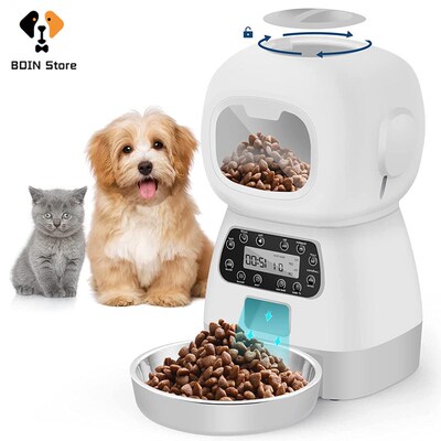 3.5L Automatic Pet Feeder Timed Auto Dog Feeders for Small P