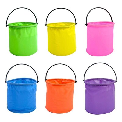 Beach Sand toys Play Bucket Toy Folding Collapsible Bucket G