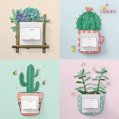 Home Decorations Wall Stickers Switch Protection Sticker Ni