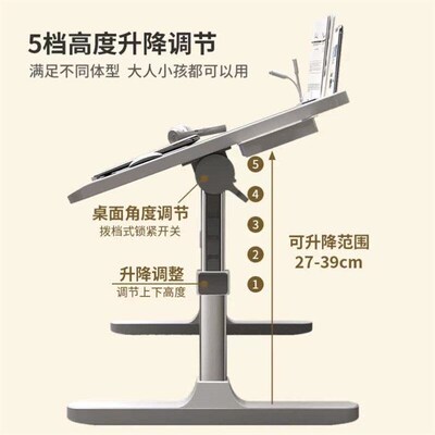 Foldable notebook student dormitory study table bed desk