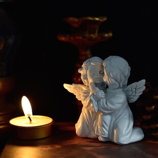 Cute Resin Fairy Girl Angel Figurine Peaceful Prayer Sculptu