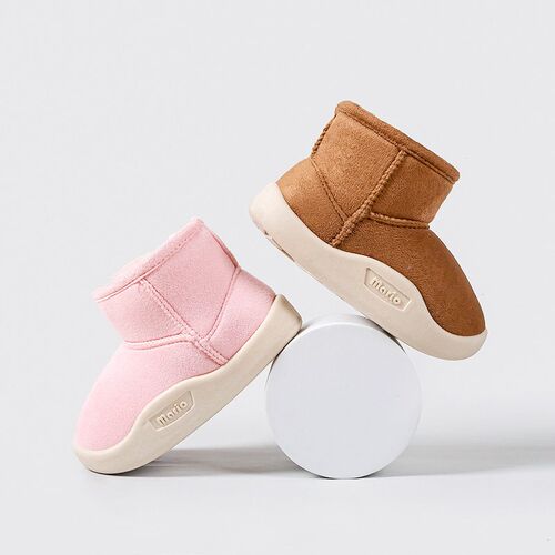 Childrens Snow Boots Girls Thickened Velvet Warm Mid-calf