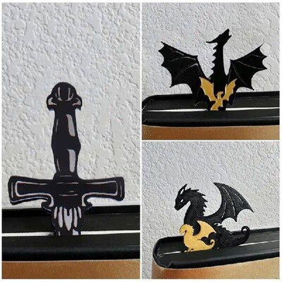 Dragon Cool Bookmarks Dragon sword shelf display
