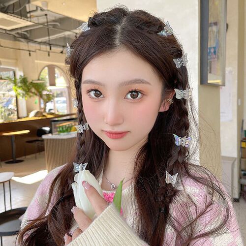 10Pcs Mini Hair Clip Claw Lady Girls Braided Butterfly Clip