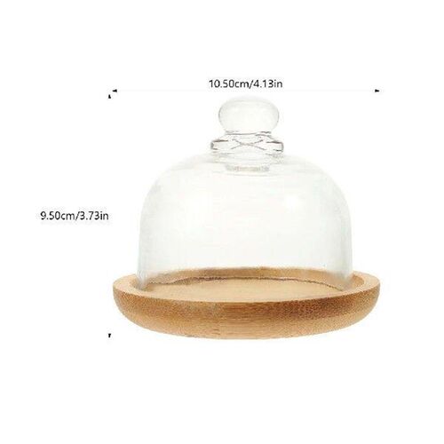Cake Holder with Lid Glass Tray Dining Room Table Decor