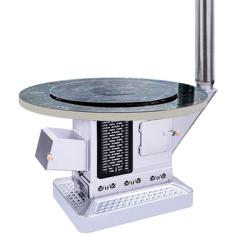 农村家用室内取暖柴火气化炉子铸铁内胆柴煤炭二次燃烧烤火炉无烟