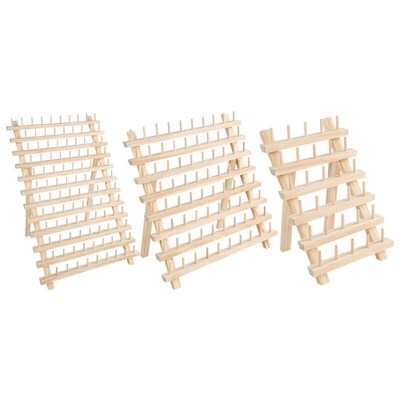 Foldable Wooden Thread Holder 30/80/120 Spools Sewing Embroi