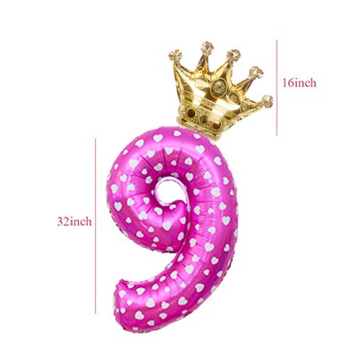 2pcs 32inch Digit Foil Balloons Number Air Balloon happy  Bi