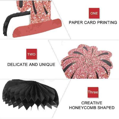 12 Pcs 2022 Honeycomb Centerpieces New Year Decoration