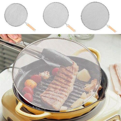 New 3 Pcs Splatter Screen for Frying Pan Stainless Steel