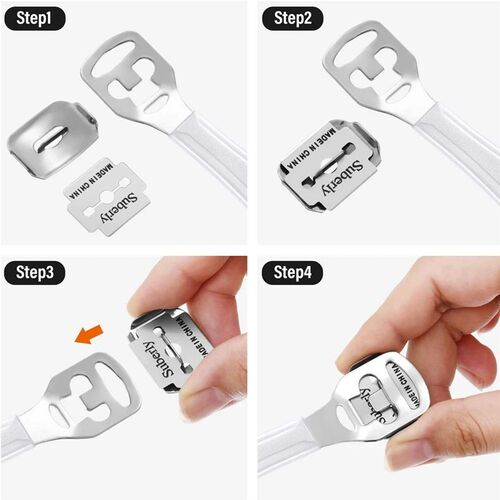 Stainless Steel Foot Callus Skin Remover Feet Shaver Corn Cu