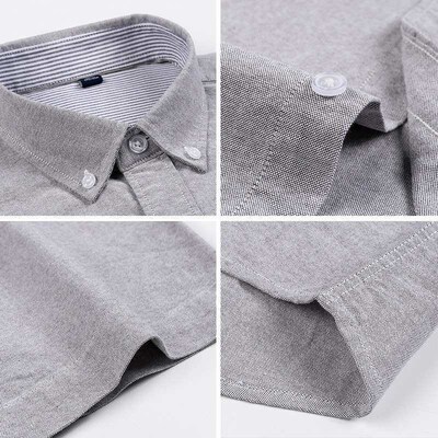 Summer New Cotton Short-sleeved Shirt Mens Anti-wrinkle Com
