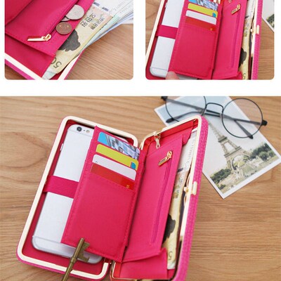 New Fashion Large Capacity Wallets Women Holde Wallet Bowkno