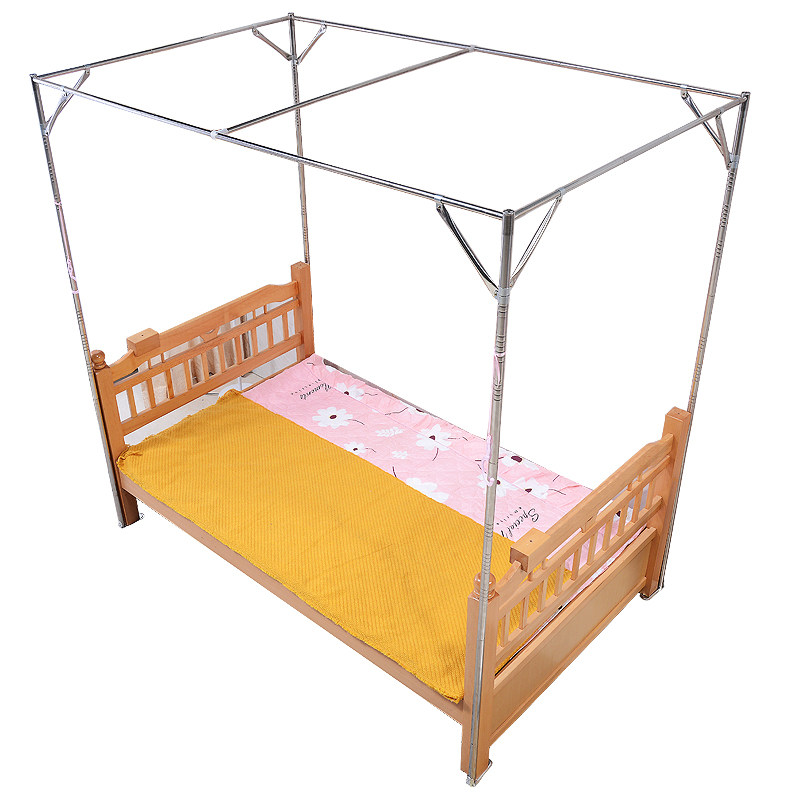 支架加粗加厚蚊帐支架杆子不锈钢三通床架1.5床1.2m1.8床蚊帐支架