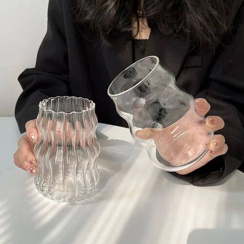 Lazzy House Glass Coffee Mugs Milk Cup Glass Heat Resistant