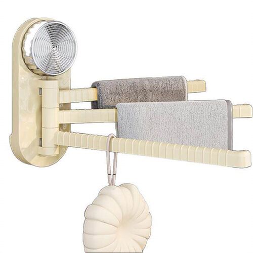 Suction Cup Cloth Rack, No-Drill Wall-Mounted Rotatable Stor