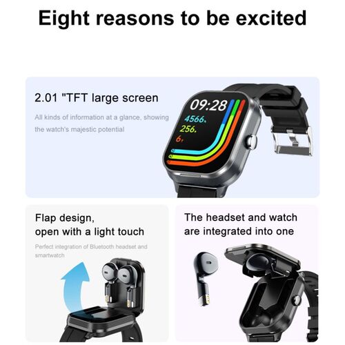 D8pro Smart Hand 2-in-1 Nfc Bt5.3 Tws Earbuds 2 In1 Smart Wa