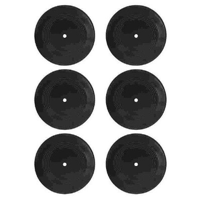 6 Pcs Decor Vinyl Record Decoration Wall Stickers Records