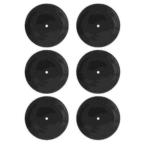 6 Pcs Decor Vinyl Record Decoration Wall Stickers Records