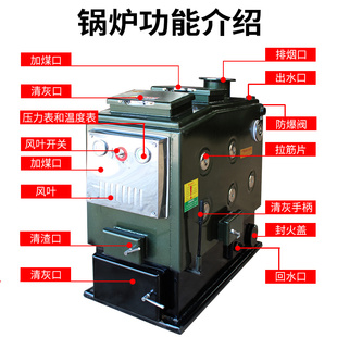 环鼎锅炉多回程反烧环保省煤家用暖气炉 采暖炉燃煤 节能地暖炉子