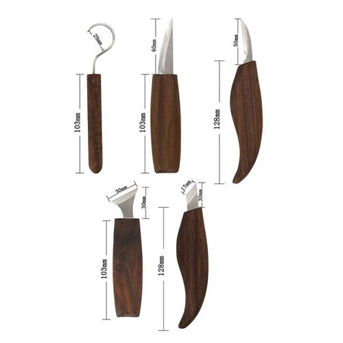 7Pcs Wood Carving Tool High Manganese Steel Blade Wooden Han