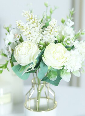 White Artificial Flowers Silk Rose Home Wedding Decoration L