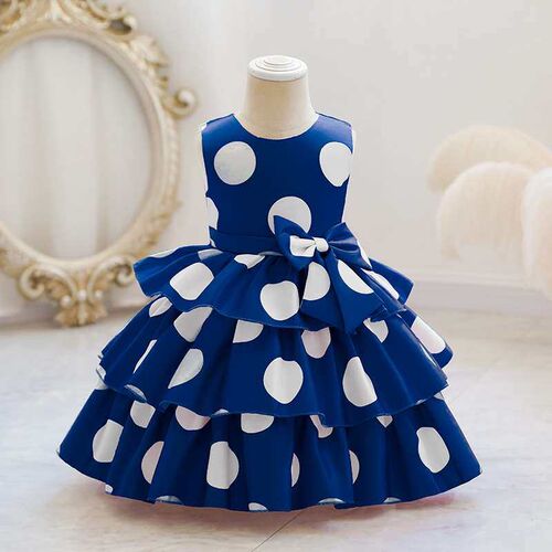 New Style Simple Dot Childrens Princess Dress Girls Birthd