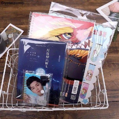 200pcs/lot Large Clear Resealable Cellophane Bags