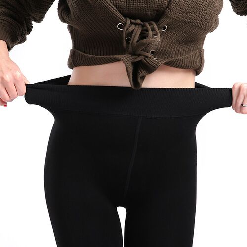 Women Winter Leggings Warm Plus Size Leggins High Waist Soli