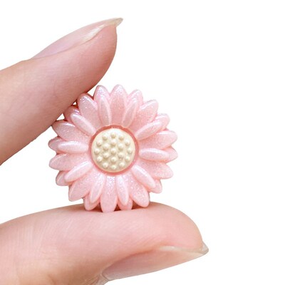 10pcs Daisy Silicone Beads 20mm Opal Silicone Teething Toy B