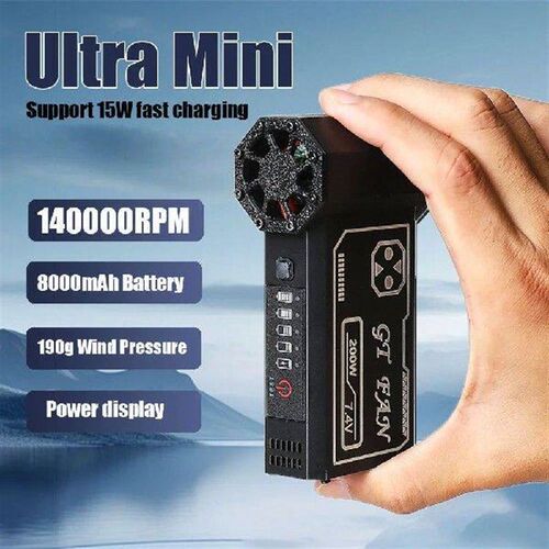 140000RPM Air Blower Power Display Handheld Mini Turbo Fan