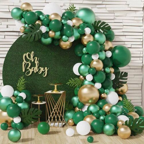 Green Balloon Arch Garland Kit Jungle Safari Party Baloon Wi