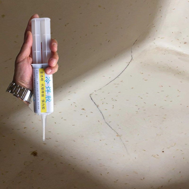 陶瓷洗脸盆砸裂修补剂石英石洗手盆冻裂修复胶洗衣池开裂漏水补漏