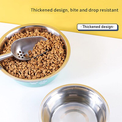 Dog Bowls Non-slip Feeding Bowls Stainless Steel Water Bowls