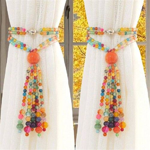 Magnetic Curtain Tiebacks Colorful Agate Curtain Ties