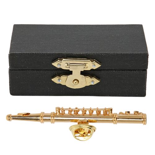 Flute Brooch Pin Elegant Fine Crafted Musical Instrument