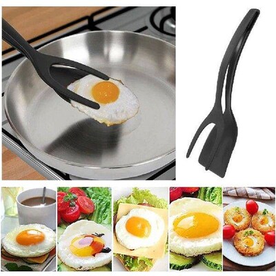 2 in 1 Silicone Spatula Non Stick Grip Flipper Pancake