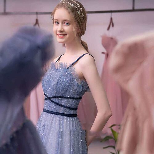 Annual Meeting Evening Dress New Summer Long Temperament Eng