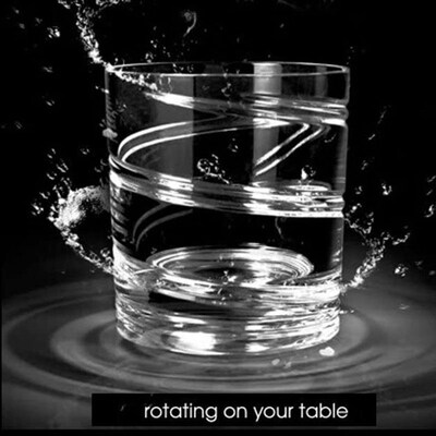 Rotating Whiskey Glass Old Fashioned Glass for Drinking Bour