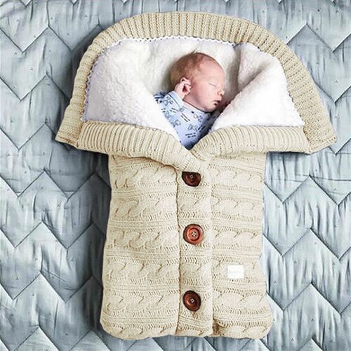 Winter Baby Boys Girls Blanket Envelope Thicken Polar Fleece