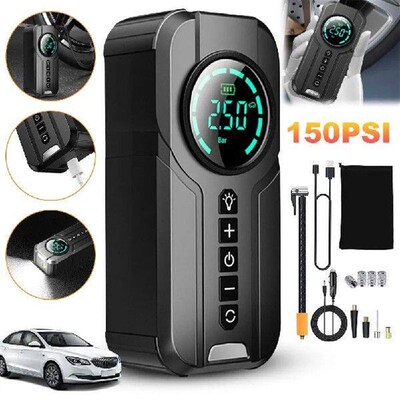 Portable Car Air Compressor 12V 100W Digital Cordless Car
