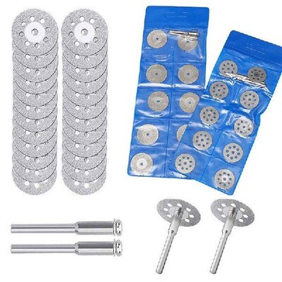 10pcs 22mm Diamond Cutting Disc 3mm Grinding Wheel Mandrel