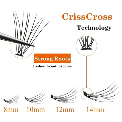 1 Box/60 Bunches Eyelash 10D Individual Eyelash Clusters Rus