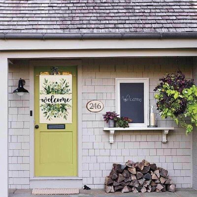 Floral Welcome Garden Flag Double Sided 12x18 Inch