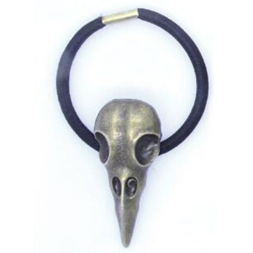 Punk Gothic Metal Crow Skull Hairband  Tail Holder Elastic H