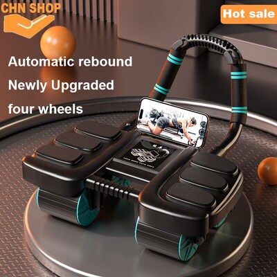 Ab Roller Wheel Automatic Rebound Exercise Equipment Gym