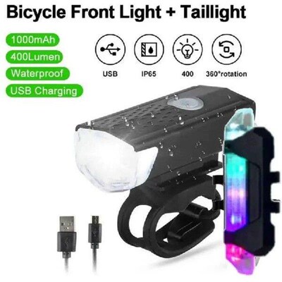 Bicycle Lights Front USB Rechargeable Mountain Bike
