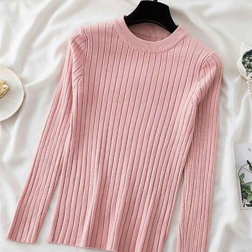 knit soft jumper ops 2023 New Autumn Winter ops O-Neck Pullo