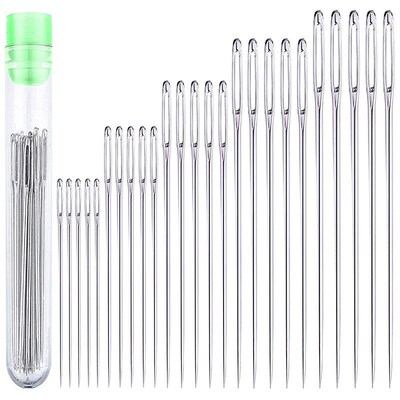 25 PCS stainless steel Large Eye Stitching Needles - 5 Sizes